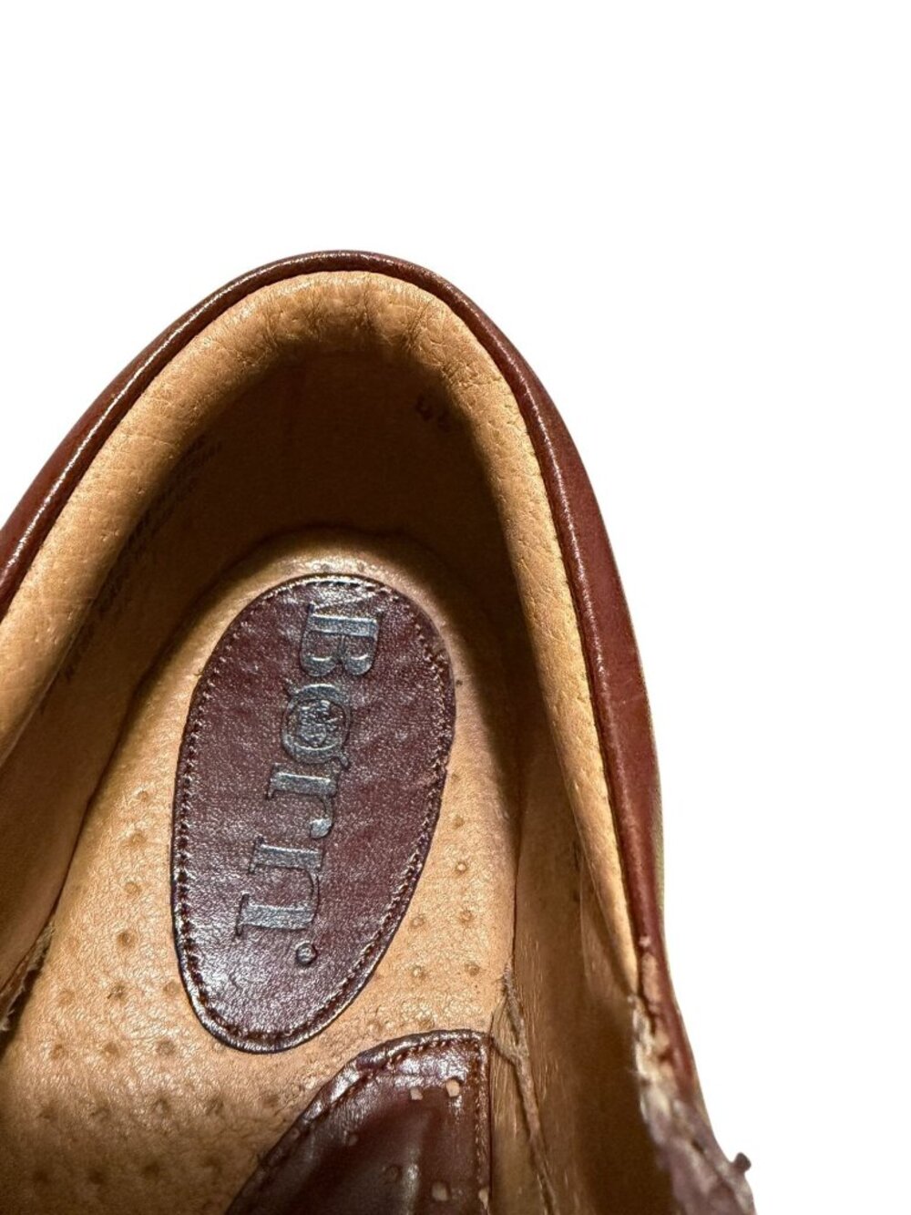 Born Brown Leather Monk Strap Buckle Slip-on Womens Loafer Shoe B6327 Size 8 M - Picture 11 of 11